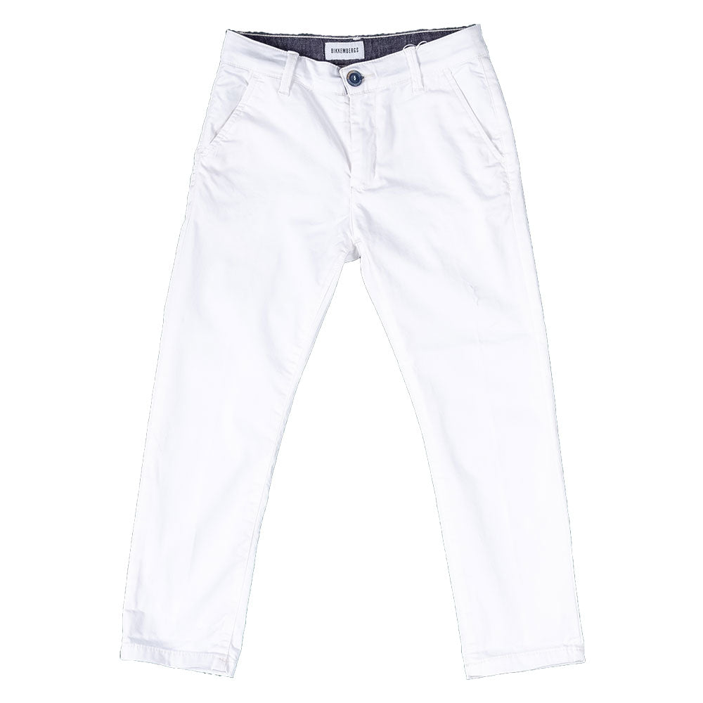 Pantalon de la ligne vêtements enfant Bikkembergs, avec poches passepoilées et taille réglable.

...