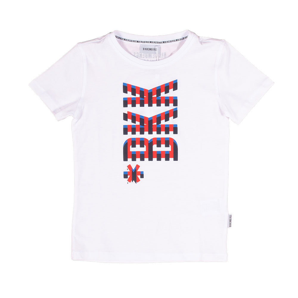 T-shirt de la ligne Vêtements Enfant Bikkembergs, avec impression multicolore à l'avant et logo i...