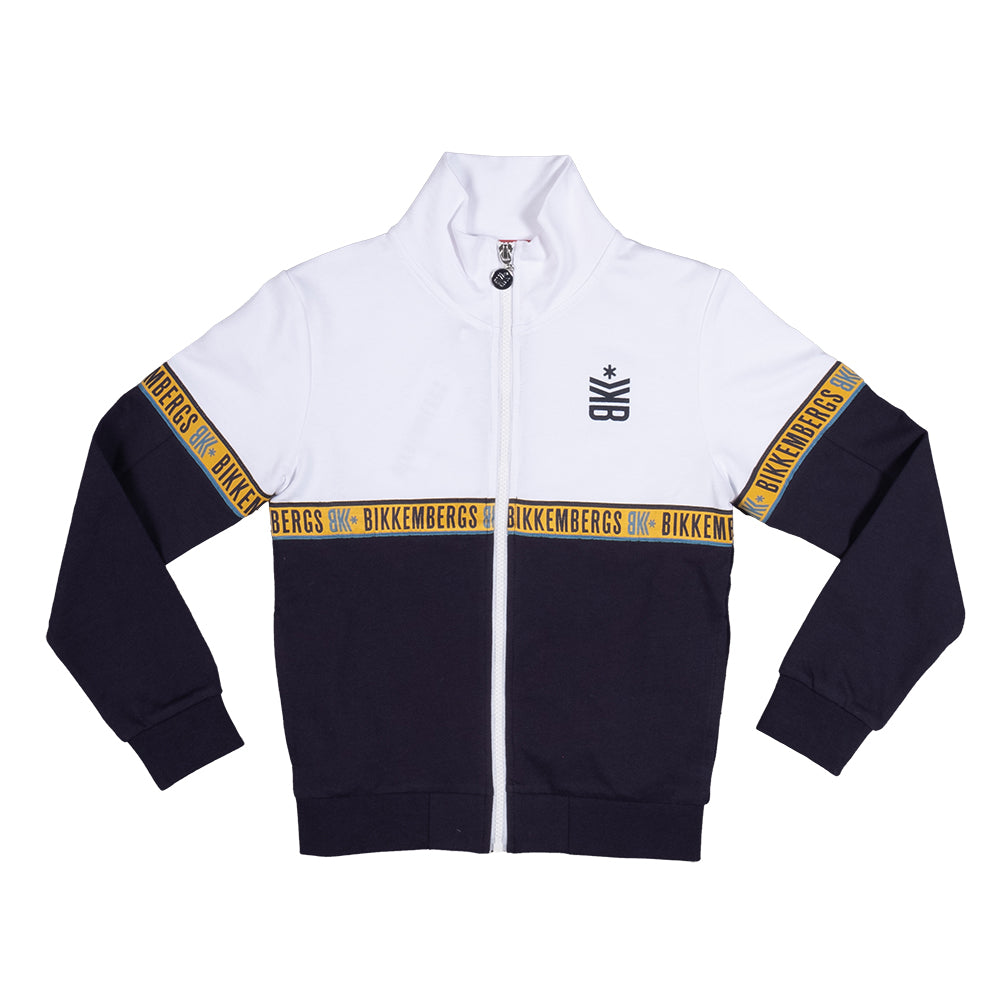 Veste en molleton gratté de la Ligne Vêtements Enfant Bikkembergs, avec fermeture éclair et bande...