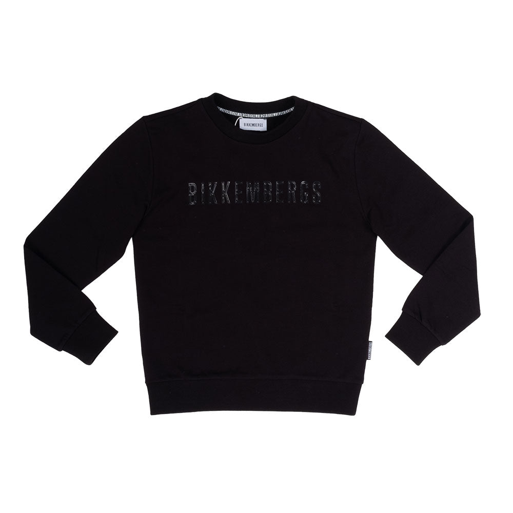 Blouse en molleton de la ligne Vêtements enfant Bikkembergs, avec logo en relief, ton sur ton.
Co...