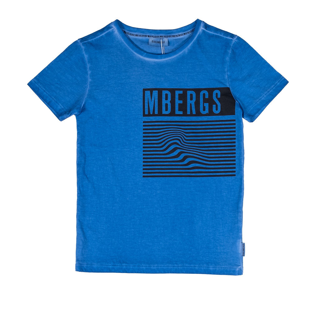 
T-shirt de la Ligne Vêtements Enfant Bikkembergs, à manches courtes avec logo imprimé sur le dev...