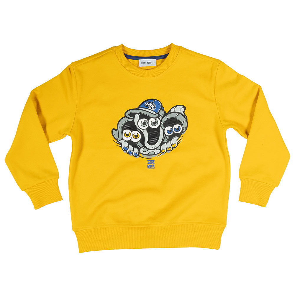 Felpa de la Ligne Vêtements Enfant Bikkembergs, sans capuche et avec un dessin imprimé sur le dev...