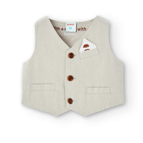 Gilet en lin combiné