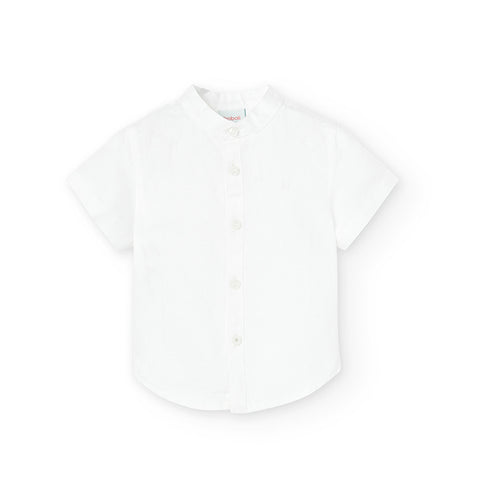 Camisa en lin, manches courtes