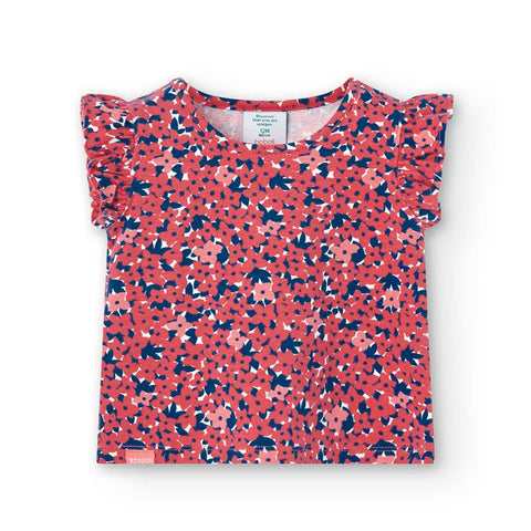 Floral jersey t-shirt for girl
