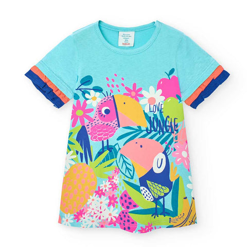 Vestito jersey - BOBOLI - Sesso: Bambina - Colore: uni - Stagione: Primavera-Estate