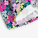 Robe satinée à fleurs