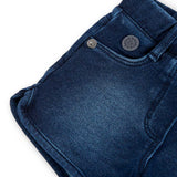 Sweat-shirt court en denim pour fille