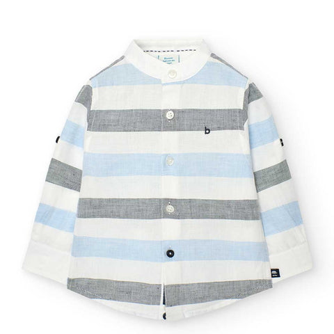 Striped linen shirt for babies
