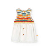 Vestito maglieria combinato - BOBOLI - Sesso: Bambina - Colore: Bianco - Stagione: Primavera-Estate