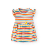 Striped jersey dress for girl