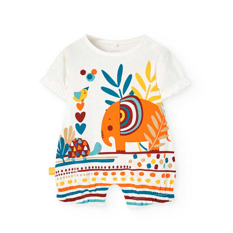 Jersey romper for baby girl
