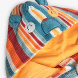 Striped knit jacket for babies