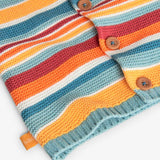 Striped knit jacket for babies