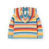 Striped knit jacket for babies