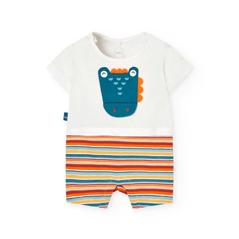 Romper from the Children's Clothing Line Boboli, with an opening crocodile mouth. On the strap an...