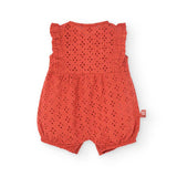 Embroidered romper for baby girl