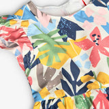 Robe satinée à fleurs pour fille