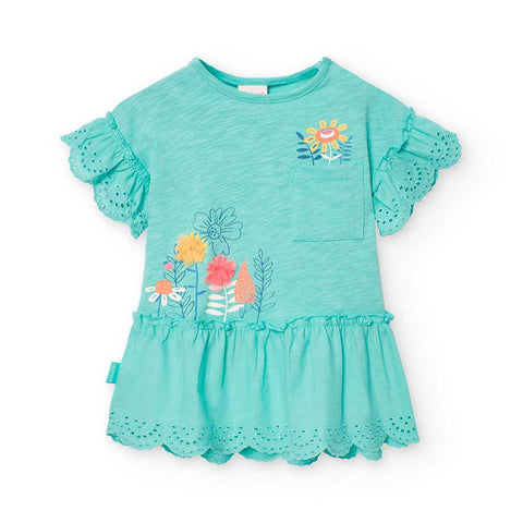 Robe en jersey combinée pour bébés