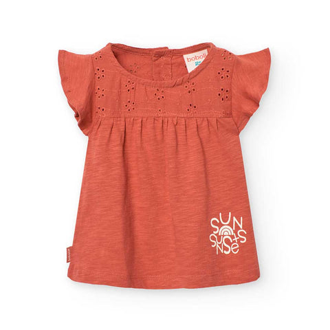 Combined jersey T-shirt for babies