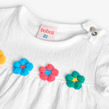 Maglietta jersey - BOBOLI - Sesso: Bambina - Colore: Bianco - Stagione: Primavera-Estate