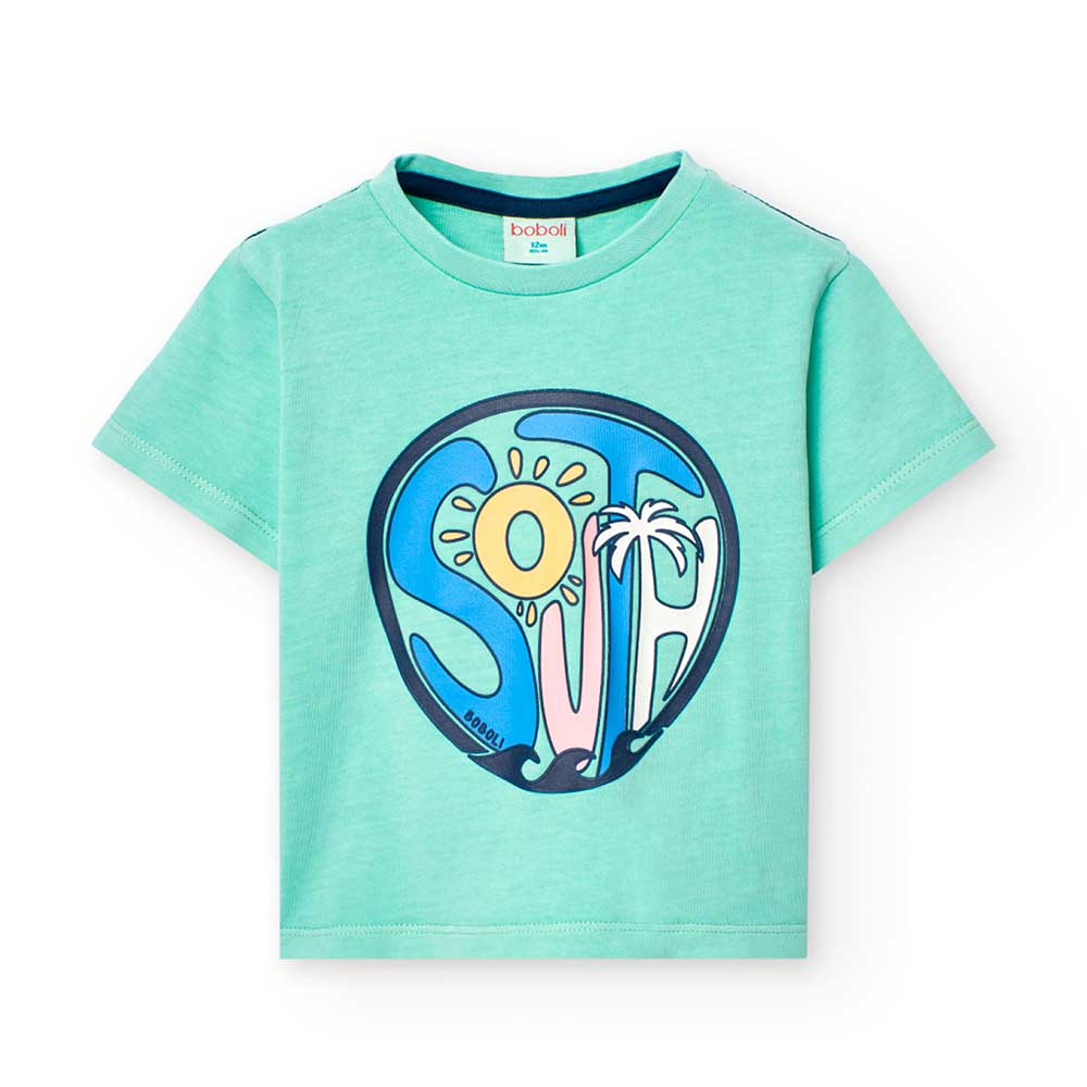 T-shirt de la ligne Vêtements Enfant Boboli, avec impression en relief sur le devant.

Compositio...