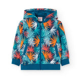 Printed fleece jacket for babies