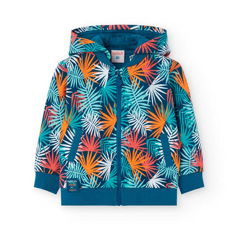 Printed fleece jacket for babies