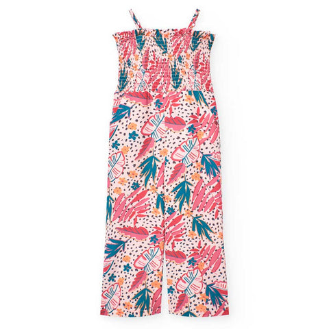 Printed romper for girl