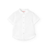 Short-sleeve linen shirt for babies