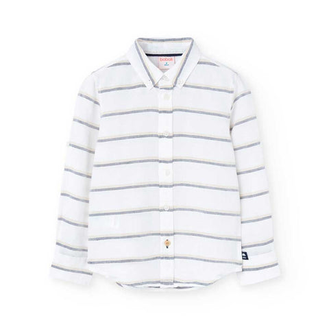 Striped linen shirt for boy