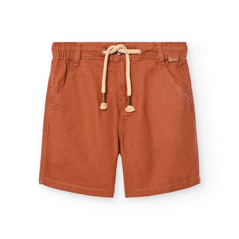 Bermuda lino - BOBOLI - Colore: Arancione - Stagione: Primavera-Estate