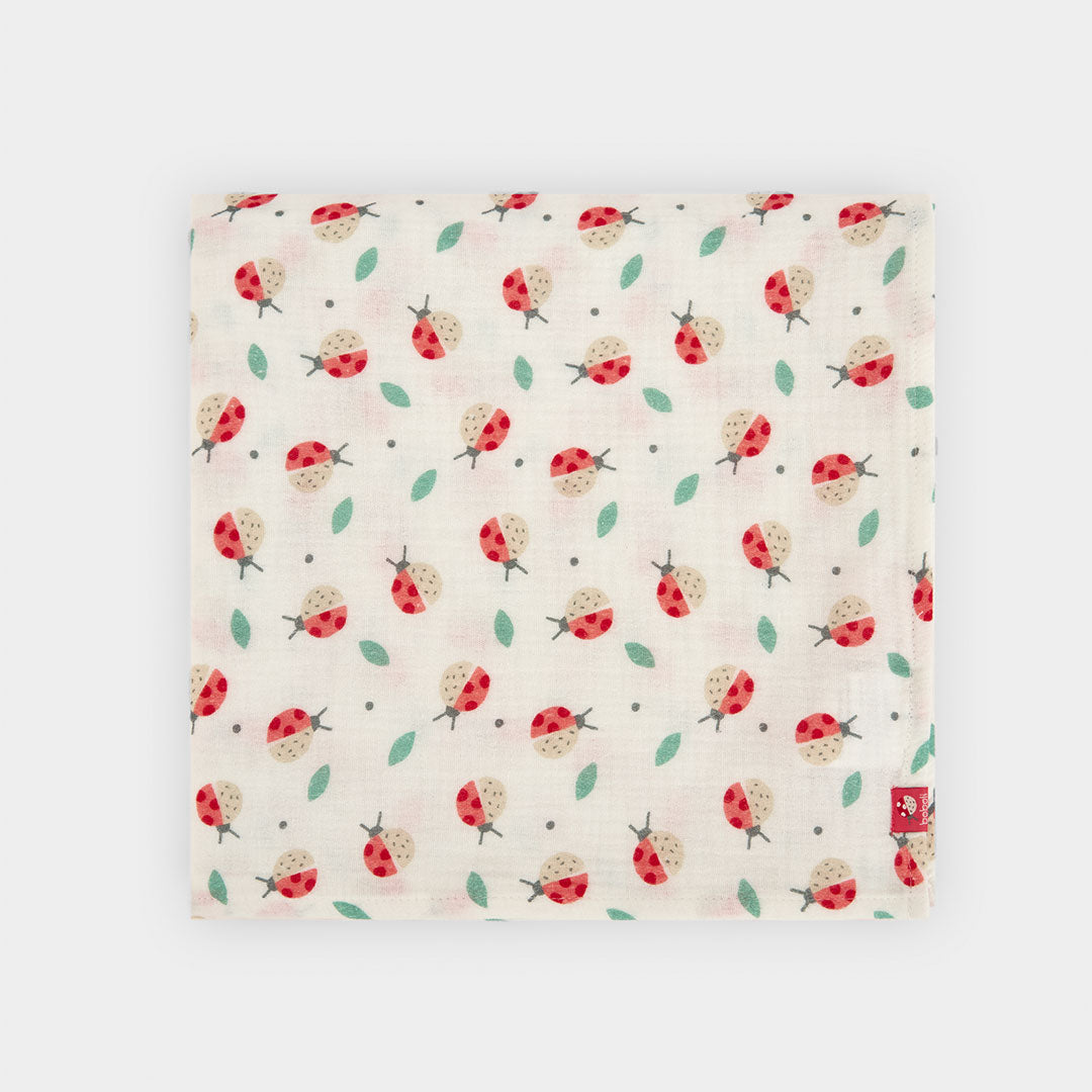 Cover of the Girls' Clothing Line Boboli, with an all-over pattern of colorful ladybugs on a whit...