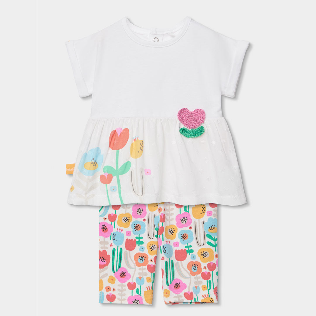 Completo due pezzi della Ligne Vêtements Fille Boboli, composto da pull lungo a maniche corte e l...