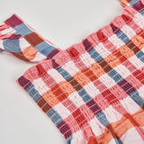 robe en popeline à carreaux