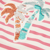 Maglietta jersey a righe - BOBOLI - Sesso: Bambina - Colore: Rosa - Stagione: Primavera-Estate