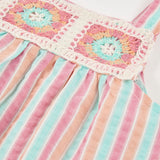 Robe en popeline rayée