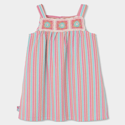Robe en popeline rayée