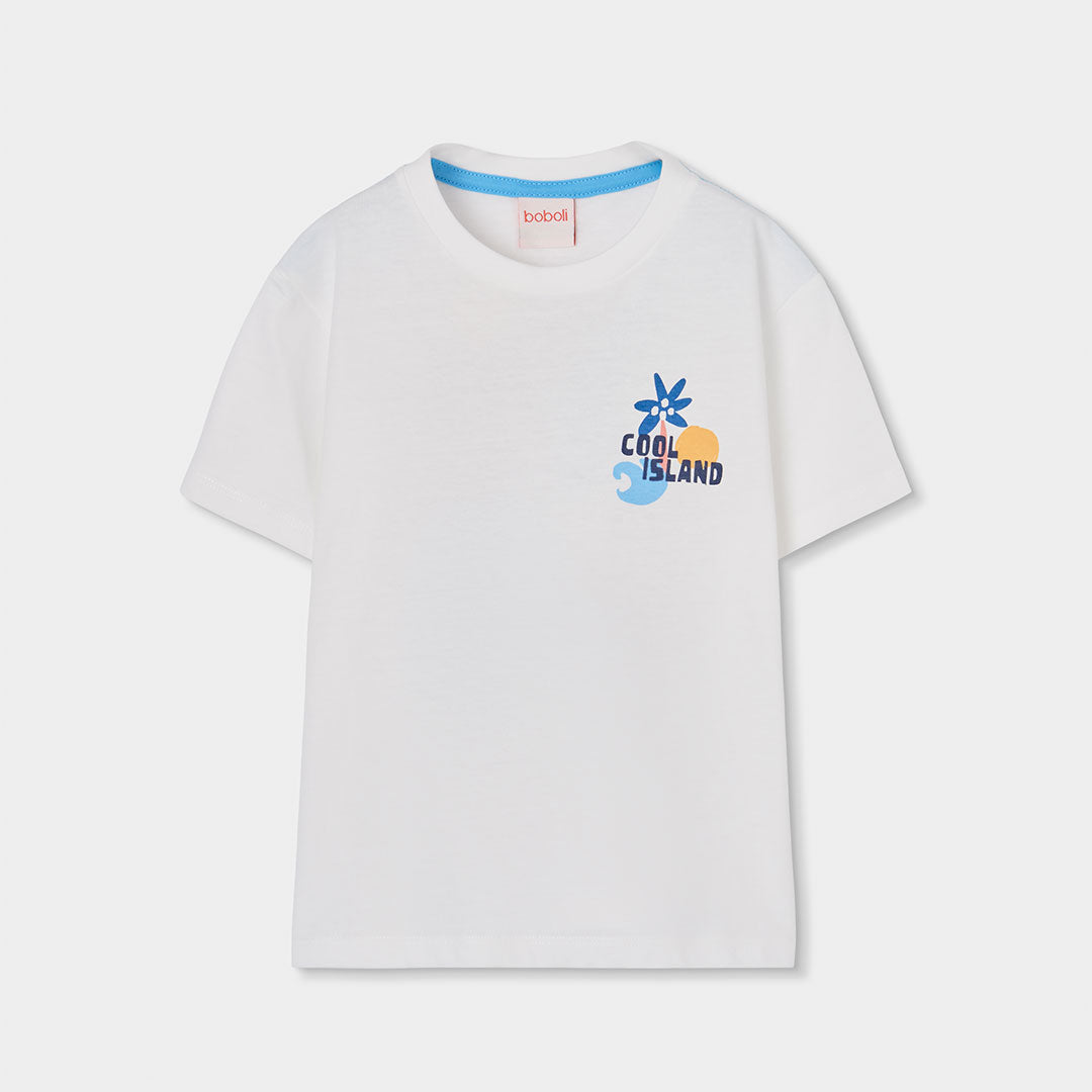 T-shirt de la ligne Vêtements Enfant Boboli, modello regolare , uni avec impression multicolore s...