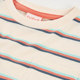 Maglietta jersey a righe - BOBOLI - Colore: Bianco - Stagione: Primavera-Estate