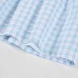robe en popeline à carreaux