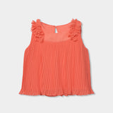 Blusa garza - BOBOLI - Sesso: Bambina - Colore: Arancione - Stagione: Primavera-Estate