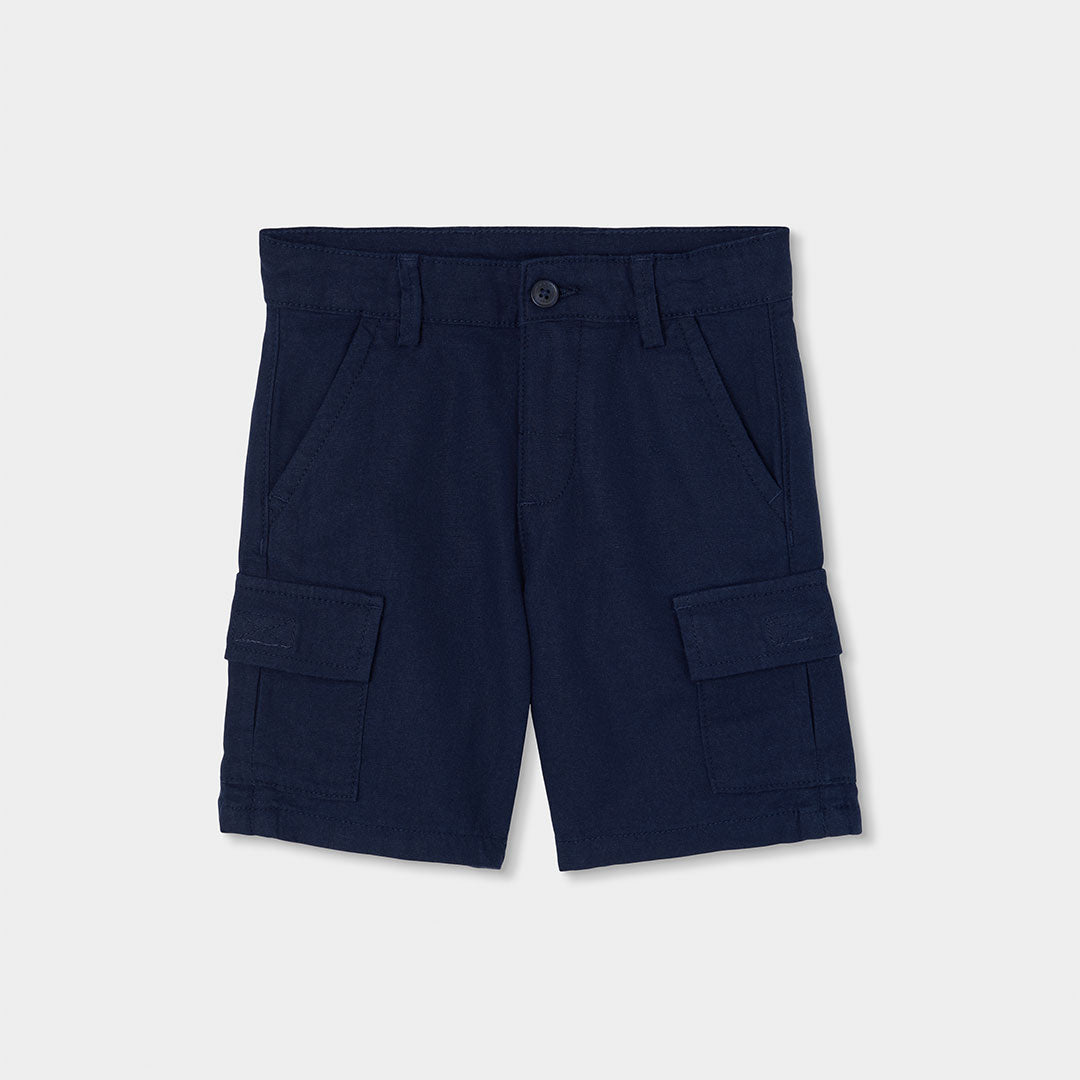 Bermuda de la ligne de vêtements enfant Boboli, en lin avec grandes poches latérales et réglage d...