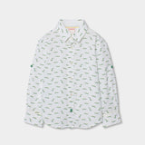 Camicia popelin stampato - BOBOLI - Colore: Bianco - Stagione: Primavera-Estate