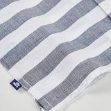 Camicia lino a righe - BOBOLI - Colore: Blu - Stagione: Primavera-Estate