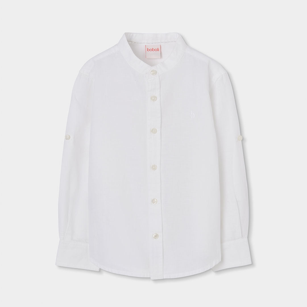 
Chemise de la Ligne Vêtements Enfant Boboli, avec col mao et boutons sur les manches pour faire ...