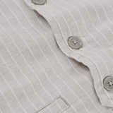 Gilet lino a righe - BOBOLI - Colore: Grigio - Stagione: Primavera-Estate