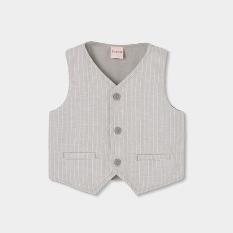 Gilet en lin à rayures