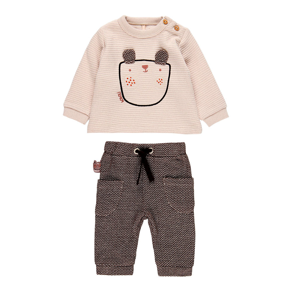 Complet deux pièces de la Ligne Vêtements Enfant Boboli, composé d'un pantalon à chevrons et d'un...