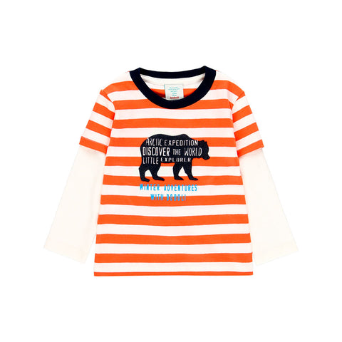T-shirt en jersey rayée pour garçon